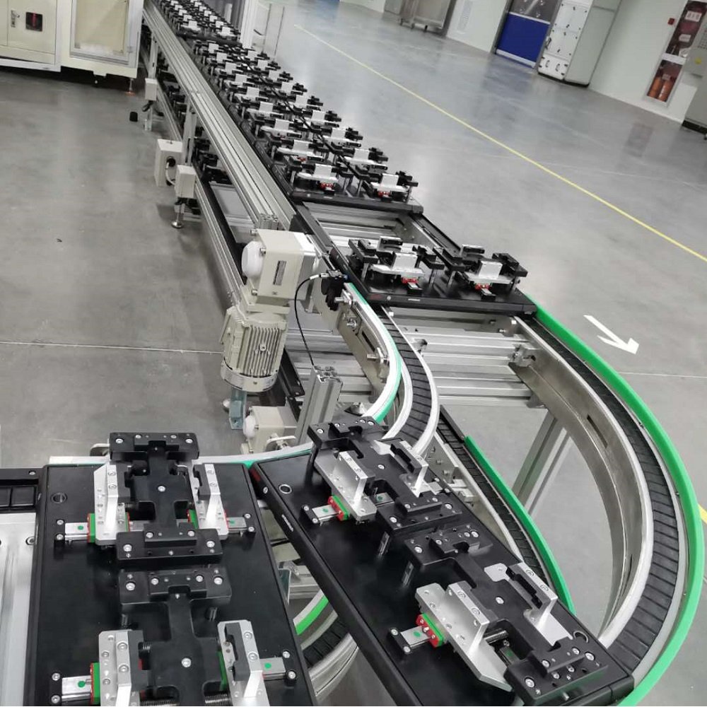 Flat Top Chain Conveyor Curve application in conveyor system