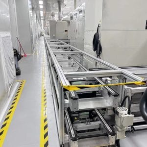 Transportador de corrente acumulador de plástico 1