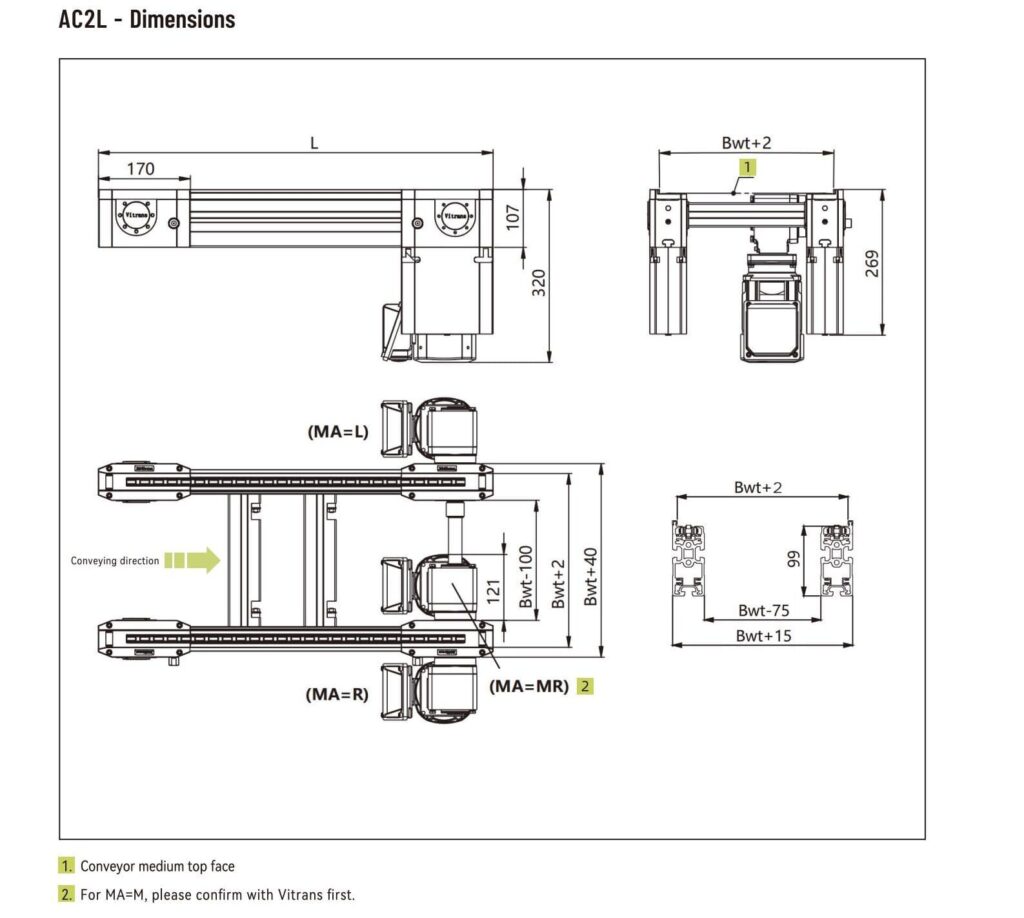 AC2/L Accumulated Chain Conveyor/Roller Chain Conveyor//Free Flow Conveyor