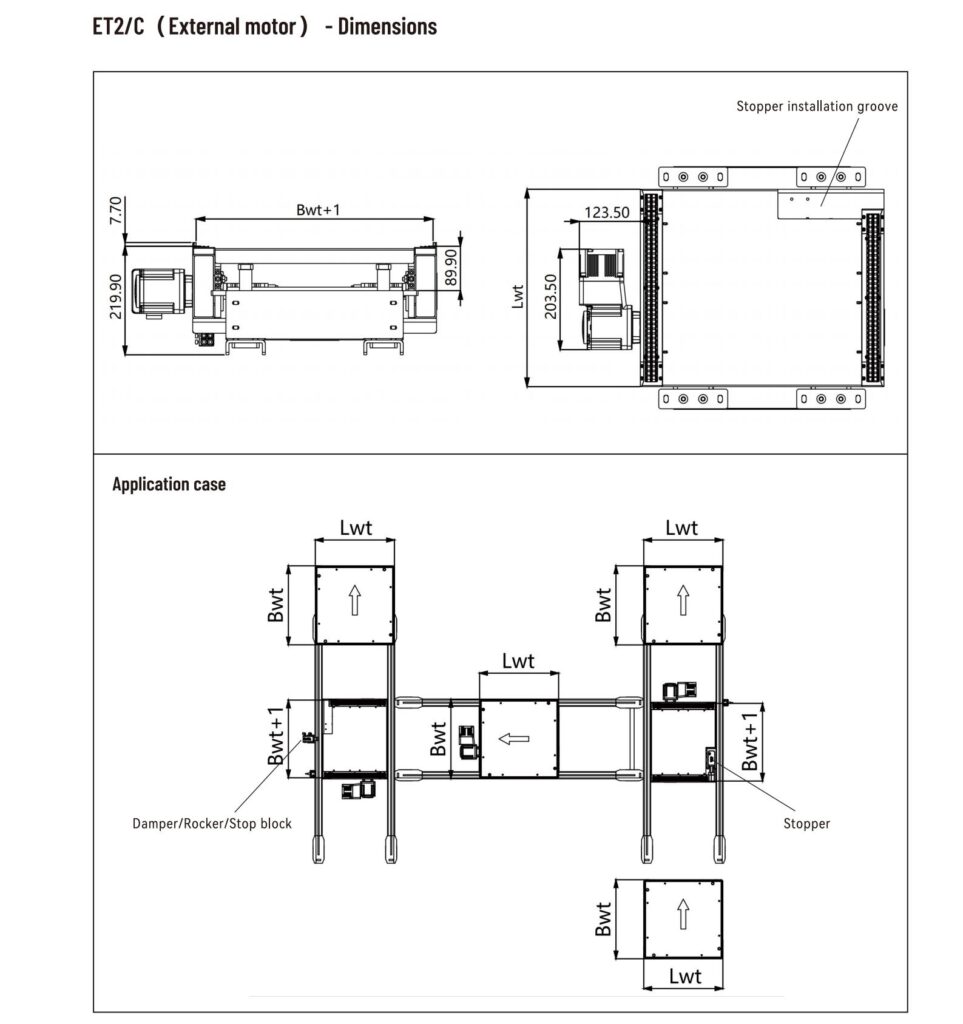 ET2/C Lift and transfer unit（External motor）