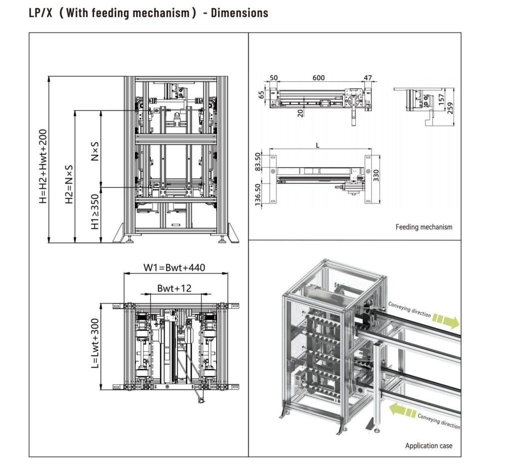 Lp/X Stepping Lifter 1 Dimensions lpx stepping lifter feeding - 1