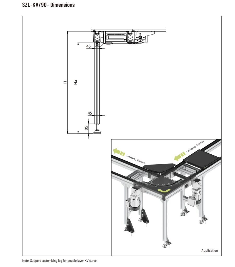 SZL     4545 Leg (KV/90 curve unit)