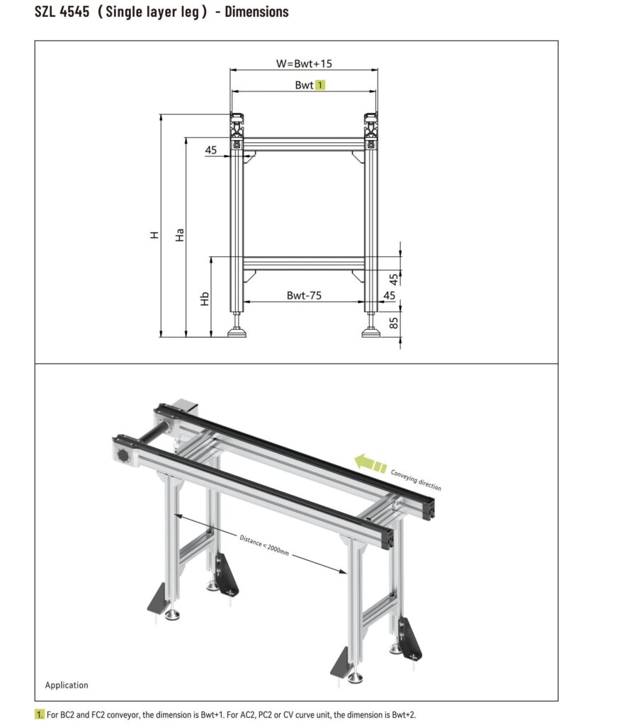 SZL 4545（Single layer leg）