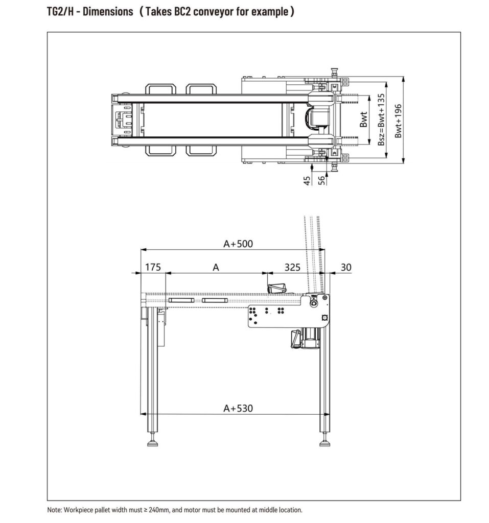 Dimensions tg2h lift gate - 1