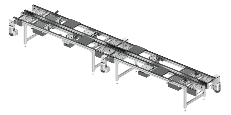Soluções 8 Sistema de transportadores lado a lado 3